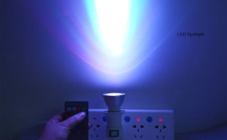 RGB светодиодный светильник E27 E14 GU10 Светодиодный прожектор для дома AC 110 V-220 V с регулируемой яркостью с 24 клавишами дистанционный RGB светильник со светодиодными лампами