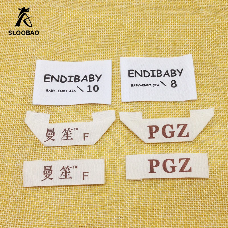 Бесплатная доставка этикетки из хлопка с принтом для одежды обуви сумок