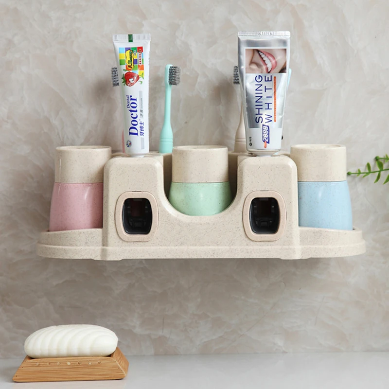 Держатель для домашней зубной щетки ONEUP автоматический дозатор пасты настенный