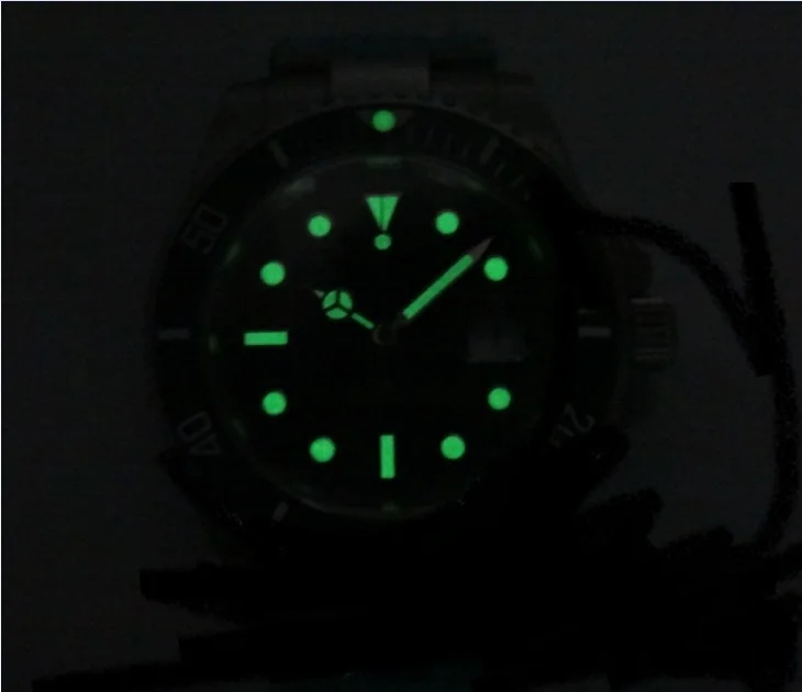 40 мм сапфировое стекло зеленая керамическая Безель автоматические часы для