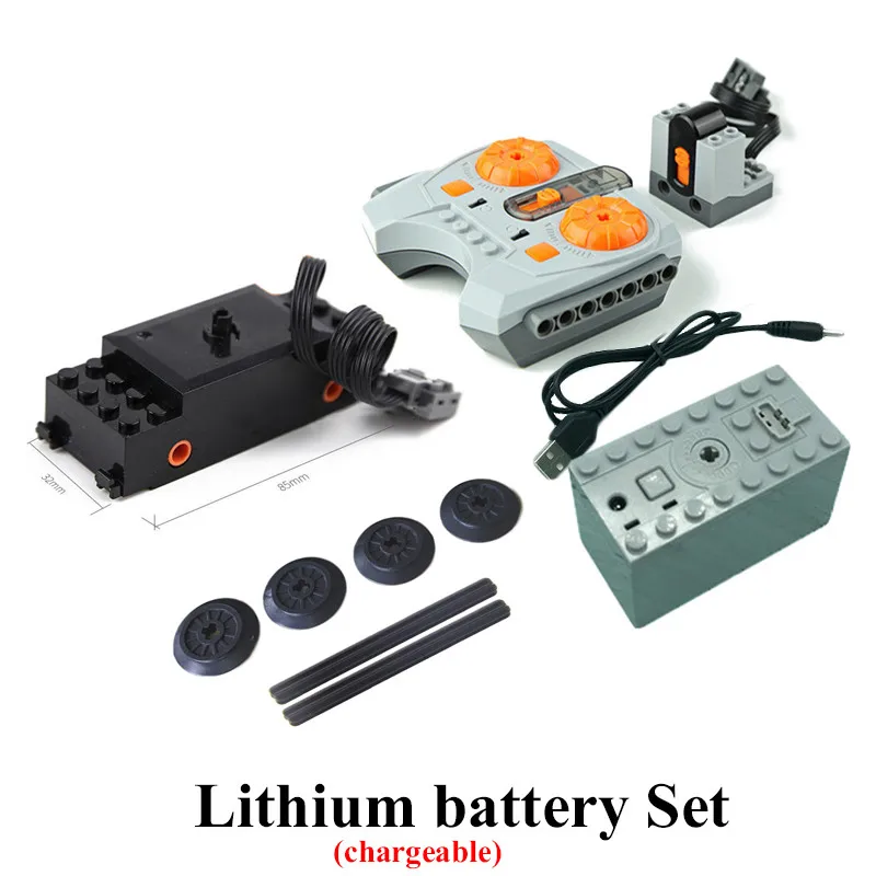 Li-Battery Box Set Поезд обновленные детали для пульта дистанционного управления мотор/Мотор/пульт дистанционного управления строительные блоки части наборы DIY игрушки для 10254 комплект питания - Цвет: Li-Battery Box Set