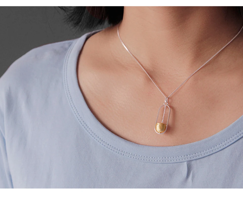 Lotus Fun реальные 925 серебро ручной работы Ювелирные украшения творческий Молотки ОЗУ Дизайн кулон без Цепочки и ожерелья для Для женщин