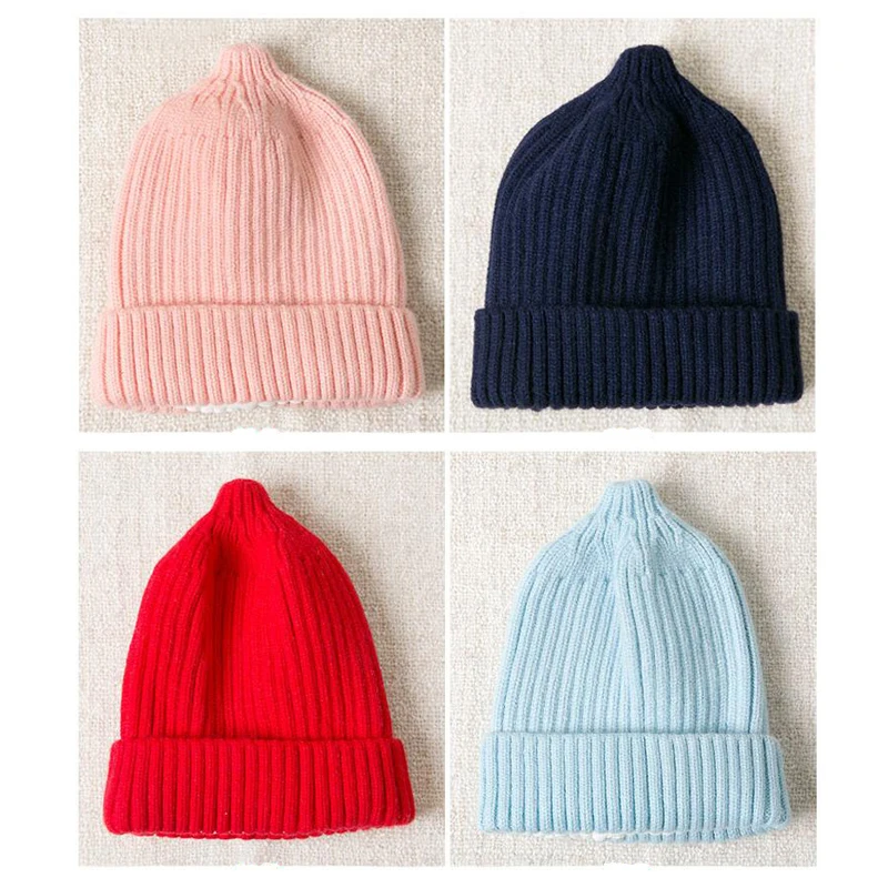 Newborn Baby Knitted Hat Baby Girl Boy Cute Winter Hats For Girls Warm Thick Caps Child Beanies Kids Hat For 3-12 Month GH661