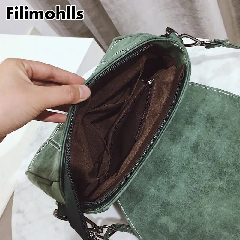 Высококачественные сумки женская сумка на плечо через из нубука с кисточкой