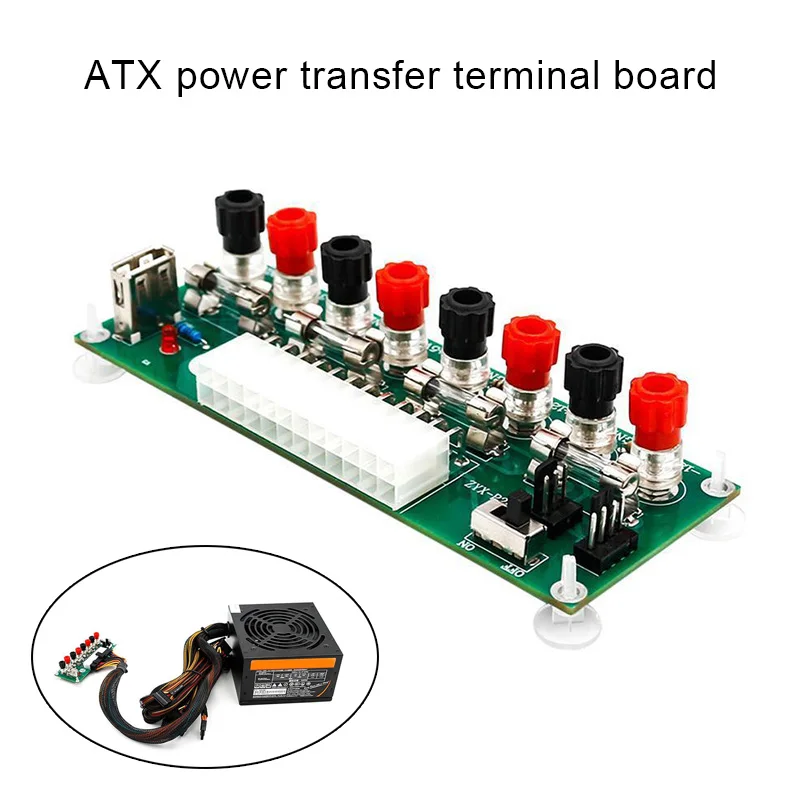 

Computer PC Power Supply Breakout Adapter Module 24Pin ATX Benchtop Board EM88