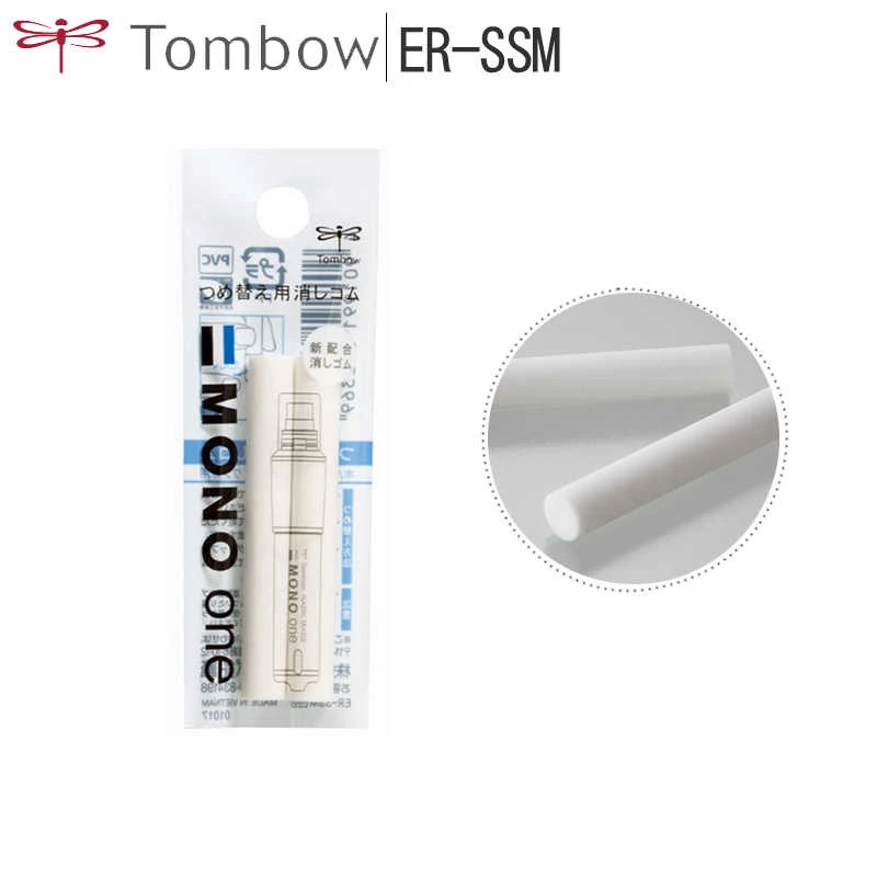5 упаковок/лот Tombow MONO ONE губная помада ротационные резиновые заправки для карандаша, ластик 50*7 мм, ластик для рисования ER-SSM