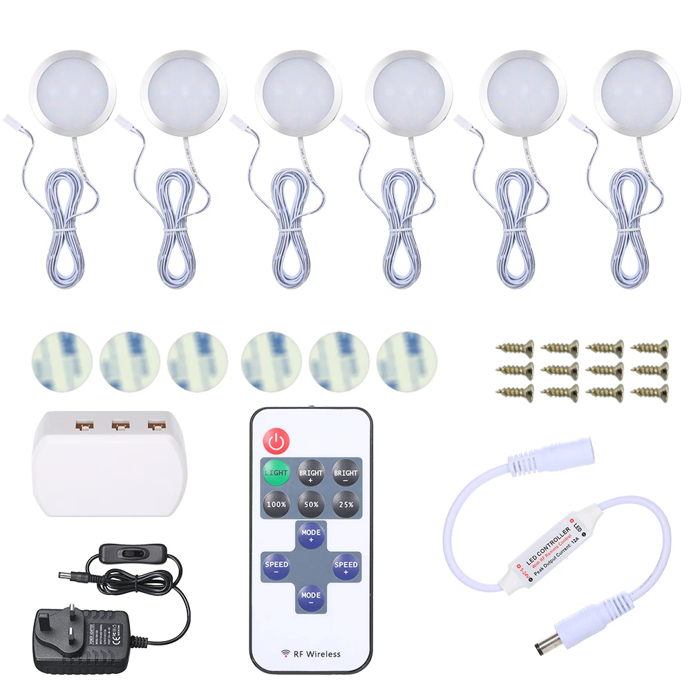 Пульт дистанционного управления под шкафом лампа с регулируемой яркостью для