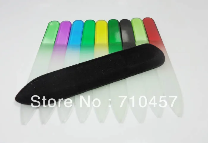 Стеклянные пилочки для ногтей зеркальный буфер Уход за ногтями с черным