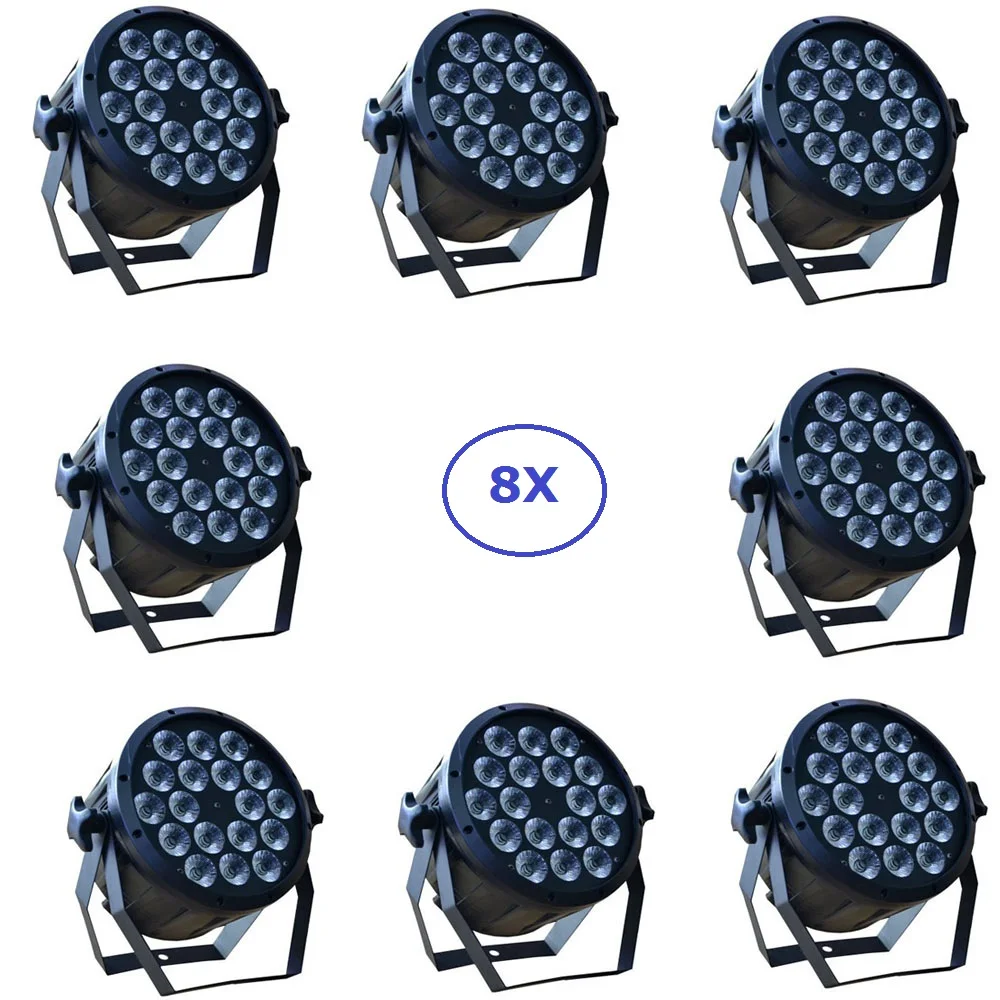 Светодиодная лампа для дискотеки 8xLot Par Светильник светильник диджея 18x12 Вт RGBW