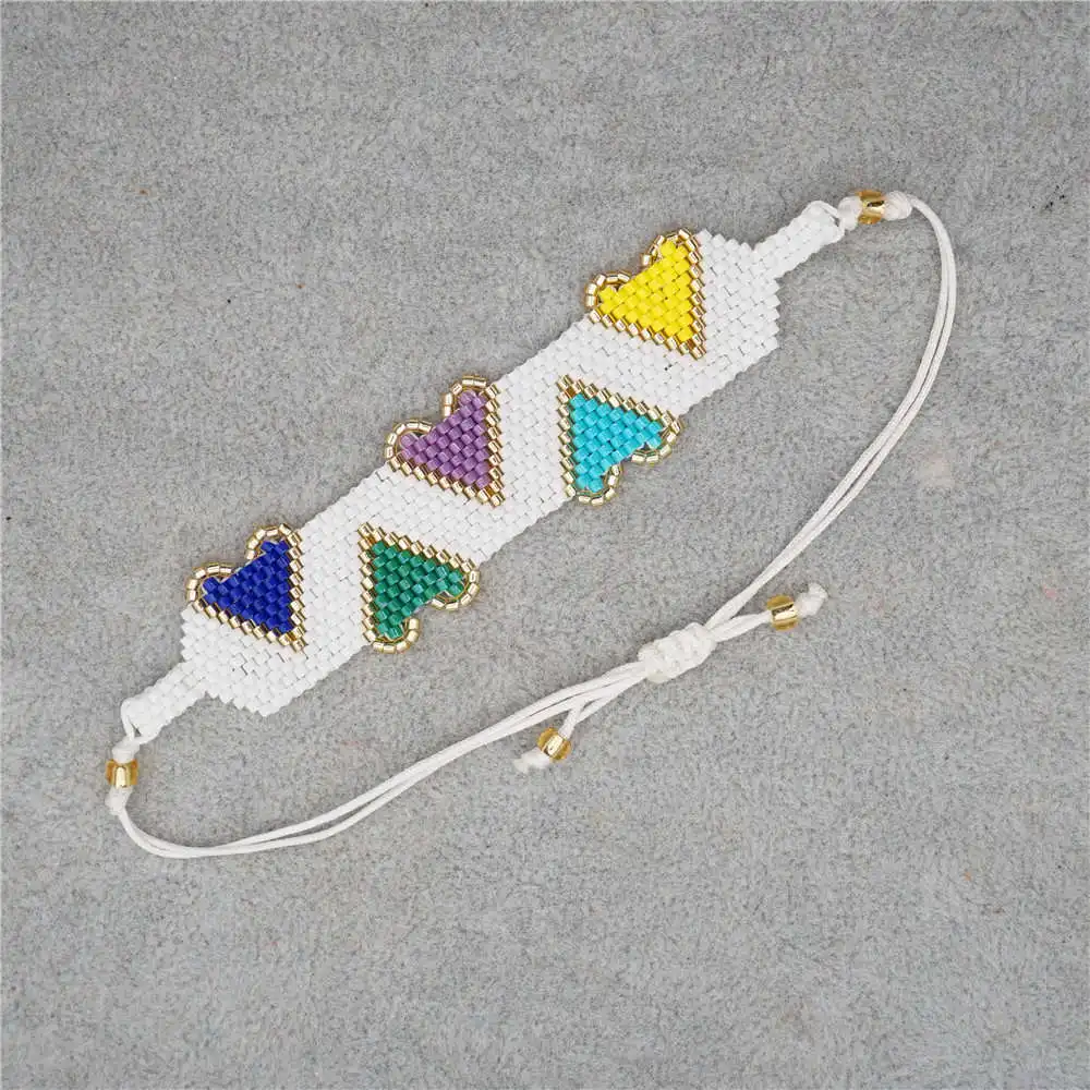 Go2boho MIYUKI Браслет Любовь ювелирные изделия Сердце Манжеты Браслеты Бисероплетение Лето шик Pulseras для женщин Bileklik пары подарок для влюбленных