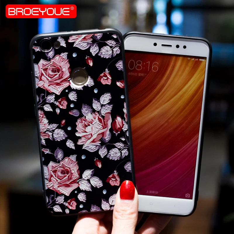 Чехол BROEYOUE для Xiaomi Redmi Примечание 5A 5 Pro 4 4X 3D рельефные цветочные чехлы телефонов 4A