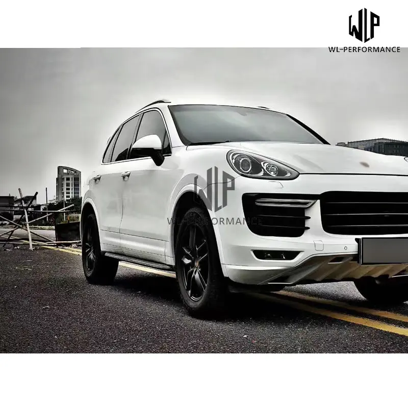 GTS Стиль FRP Неокрашенный комплект кузова автомобиля спереди для заднего бампера боковые юбки козырьки над колесами выхлопные трубы для Porsche Cayenne GTS 11-16
