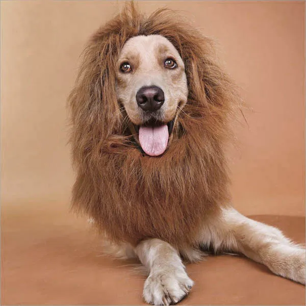 Парик льва Мани для домашних животных косплей зимний костюм собаки Хеллоуина