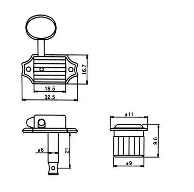 Новый 3R3L Уилкинсон Chrome Винтаж тюнеры Колки wj 45|vintage tuners|head tunertuner machine heads |