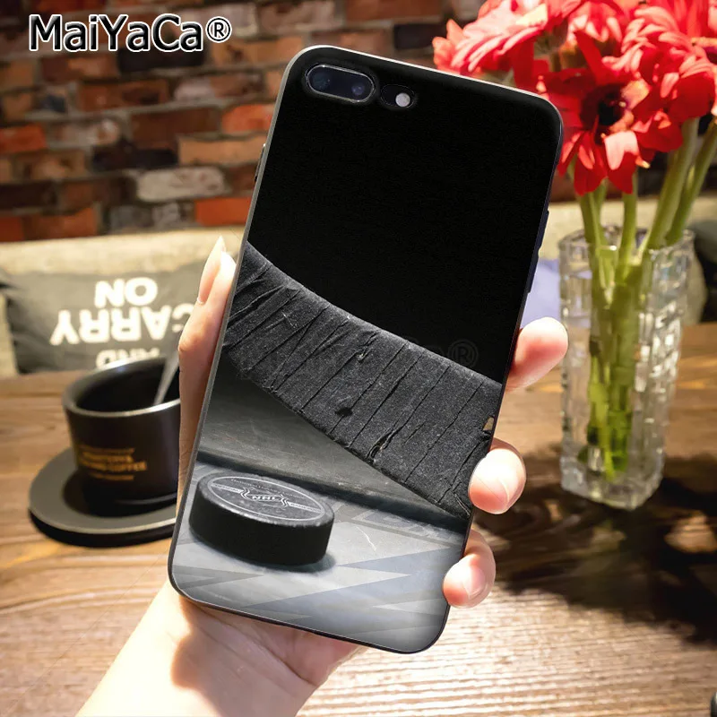 MaiYaCa с надписью I love хоккей спортивные роскошные модные 2D Телефон чехол для iPhone 7plus
