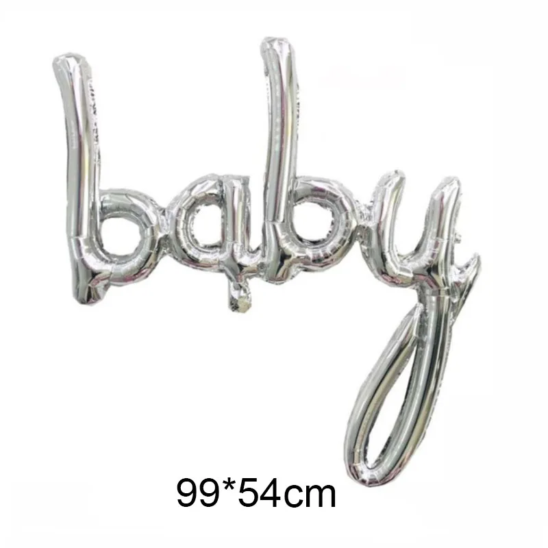 silver baby Одно розовое золото звено мальчик девочка Фольга Воздушный шар ребенок пол раскрыть воздушный шар для Бэйби Шауэр 1-й для празднования первого дня рождения украшения воздушные шары - Цвет: silver baby
