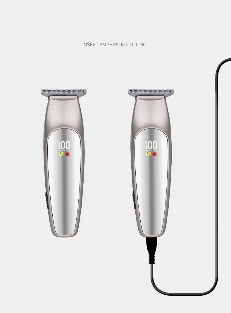 LCD Professional Hair Clipper Rechargeable High Performance Haircut Beard Trimmer Electric Cutting Machine | Бытовая техника