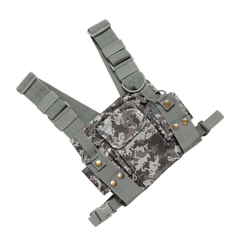 Нейлоновая тактическая нагрудная Сумка кобура с 3 карманами регулируемая для Yaesu