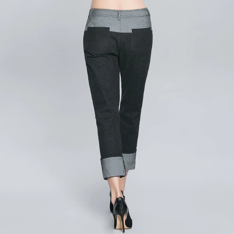 POKWAI/Повседневные укороченные хлопковые брюки карандаш для женщин модная
