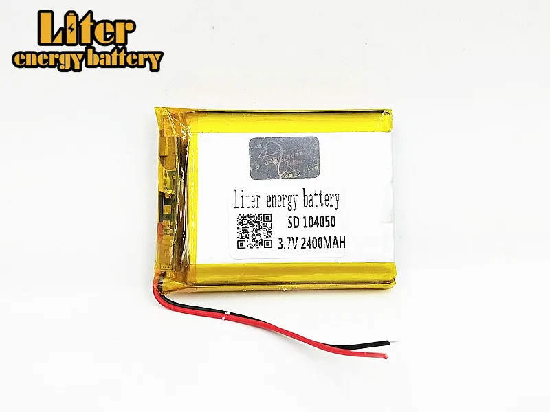 Аккумулятор 2400 мАч 3 7 В Lipo 104050 Перезаряжаемый для Dvr GPS MP4 MP5 планшетный ПК ноутбук