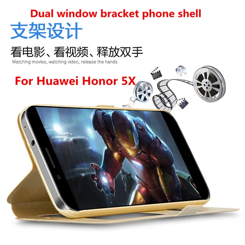 Кожаный чехол-книжка с окошком для Huawei Honor 8 9 5A 6A 6C 6X 7X 7C 7A P9 P10 P20 Lite чехлы функцией