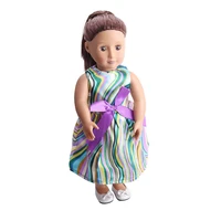 doll clothes novelty green dress toy accessories fit 18 inch girl doll and 43 cm baby doll c81