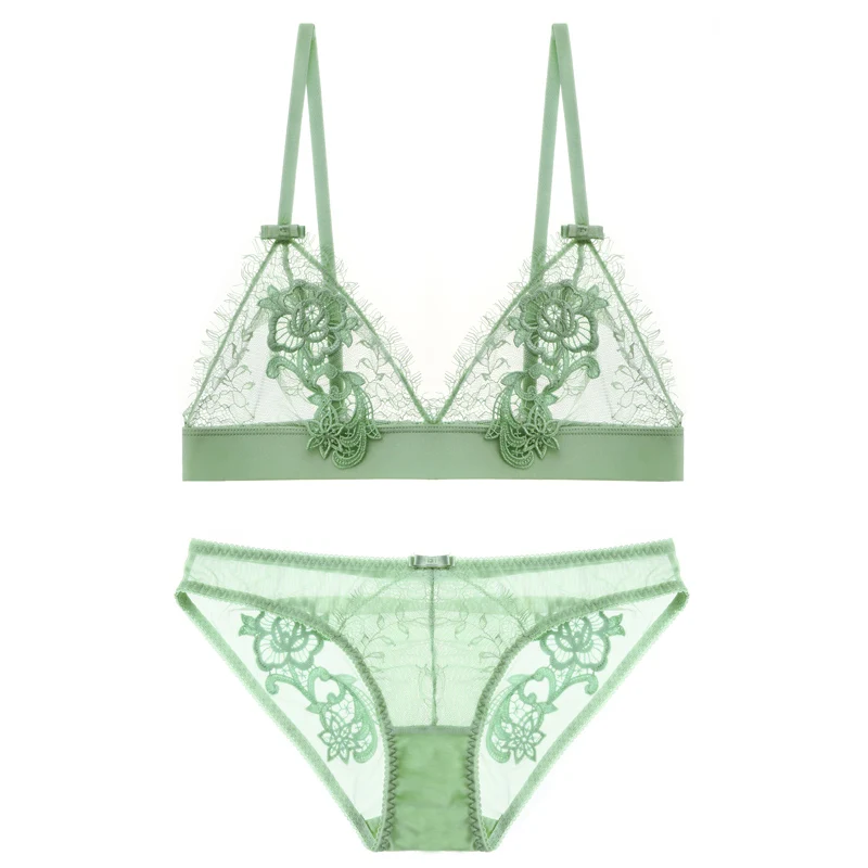 Женское прозрачное ультратонкое нижнее белье 4 цвета летний кружевной