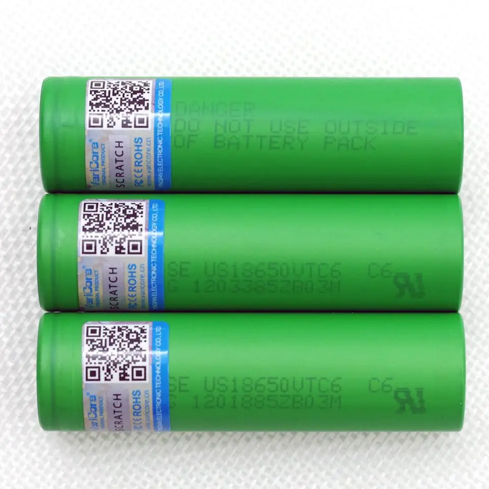 VariCore VTC6 3.7v 3000mah 18650 Li-ion Battery 30A Discharge for US18650VTC6 Flashlight Tools e-cigarette batteries | Электроника