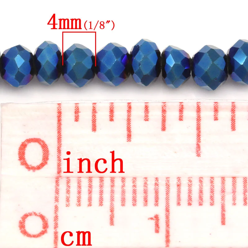 DoreenBeads Хрустальные стеклянные бусины темно-синие граненые 4 мм диаметр около 444