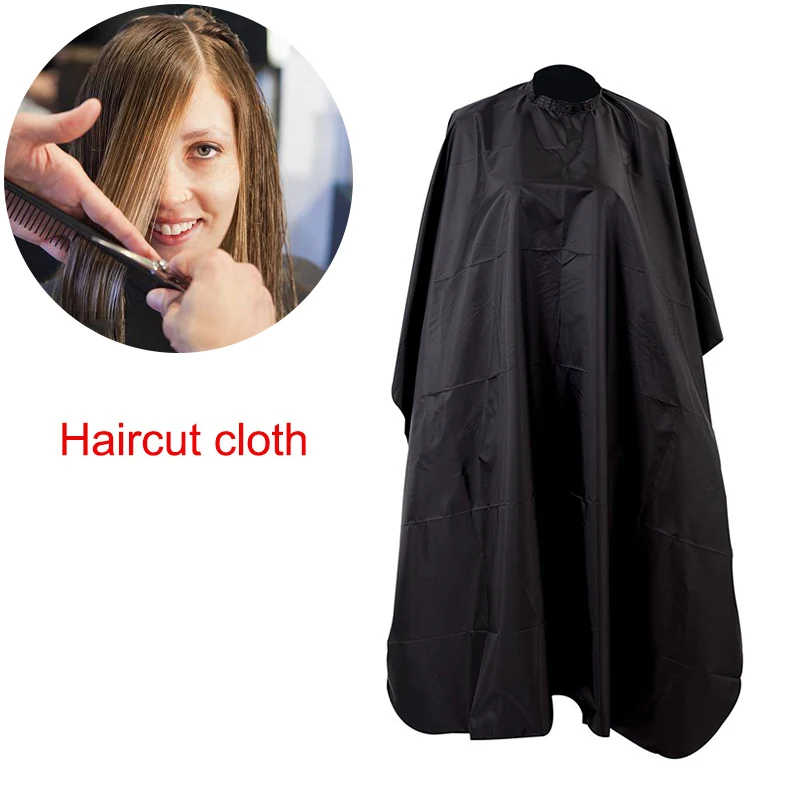 

Hot Handmade Black Salon Barbers Cape Gown Hairdressing Hair Cutting Waterproof Gown Cloth wyt77