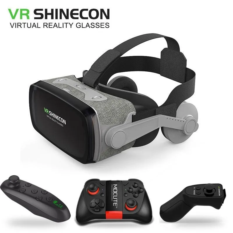 UZQi 2019 VR 3D коробка очки виртуальной реальности гарнитура телефон SHINECON шлем Carboard