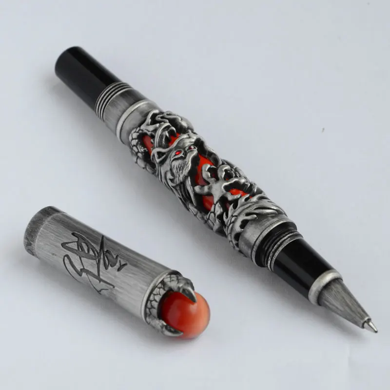 Шариковая ручка JINHAO DRAGON KING PLAY PEARL OVERLORD 3 вида цветов черная красная Античная