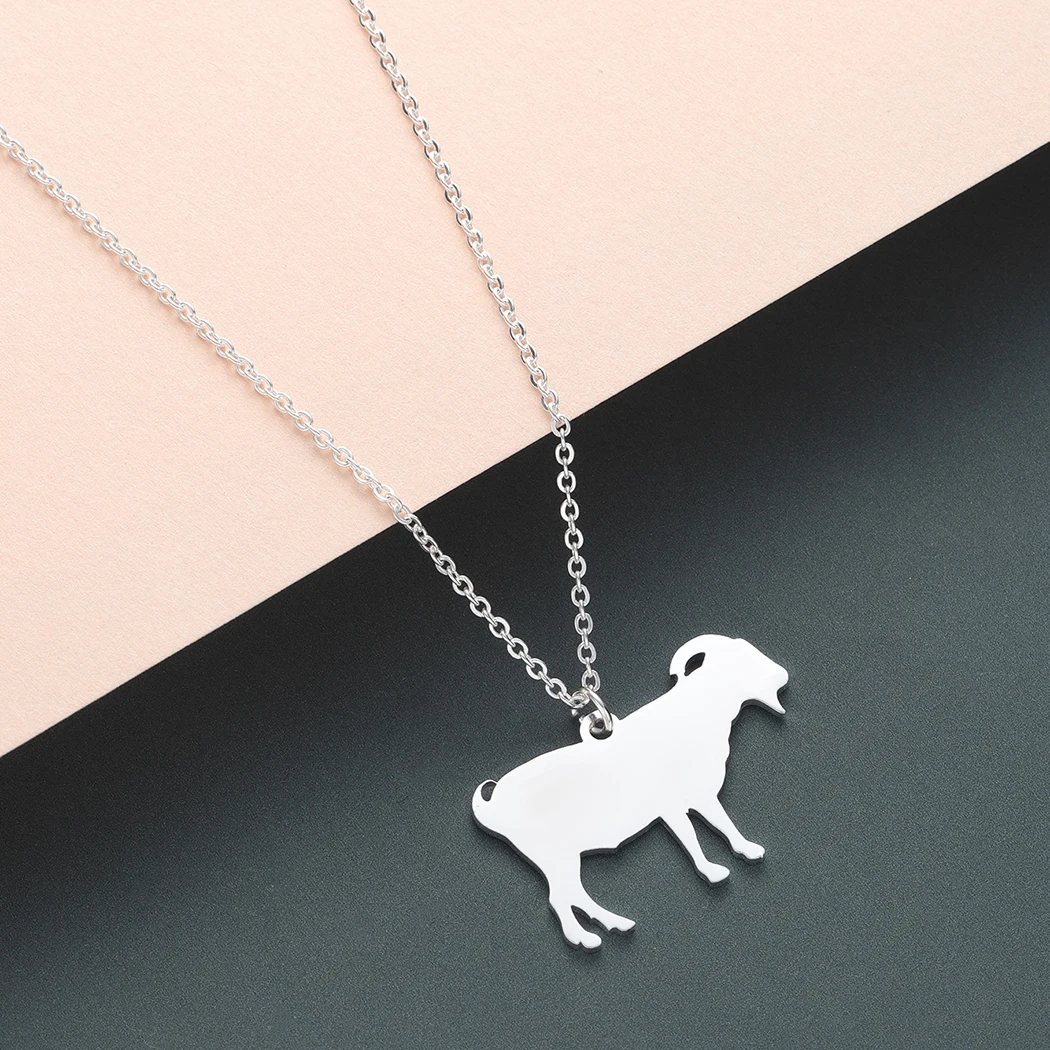 Модное ожерелье Kinitial с подвеской в виде козы на ферме для женщин животными из