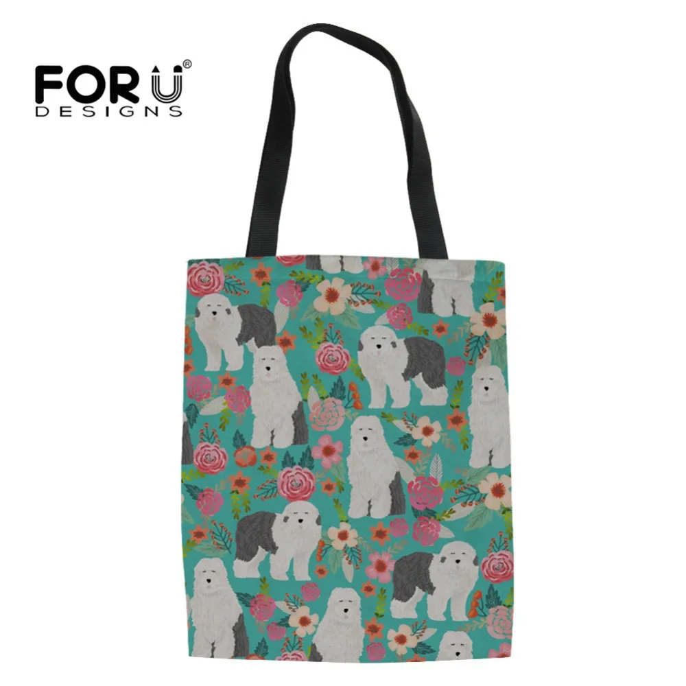 FORUDESIGNS/Старый Английский овца сумки для покупок с принтом путешествий