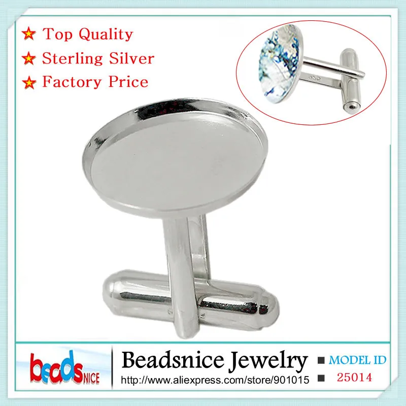 Beadsnice ID25014 новинка 925 оптом металлические запонки с заготовками 18 мм|beadsnice 925|back back |