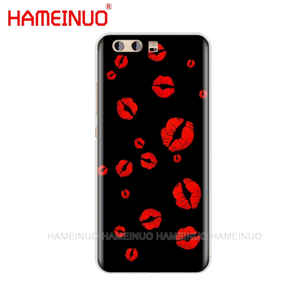 HAMEINUO Kiss me Lips Lipstick Rouge Cover phone Case for huawei Ascend P7 P8 P9 P10 P20 lite plus pro G9 G8 G7 2017 | Мобильные