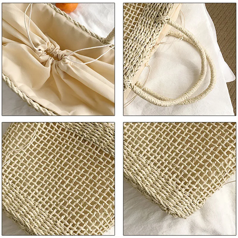 Женские сумочки Sac A Main с травой тканый стиль полый дизайн корзина пляж праздник