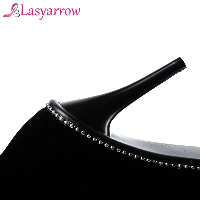 Lasyarrow/2018 женские сапоги до бедра брендовые пикантные Сапоги выше колена в простом