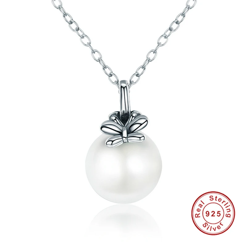 Старинные бабочка подвеска естественный пресноводный жемчуг 925 Серебряное