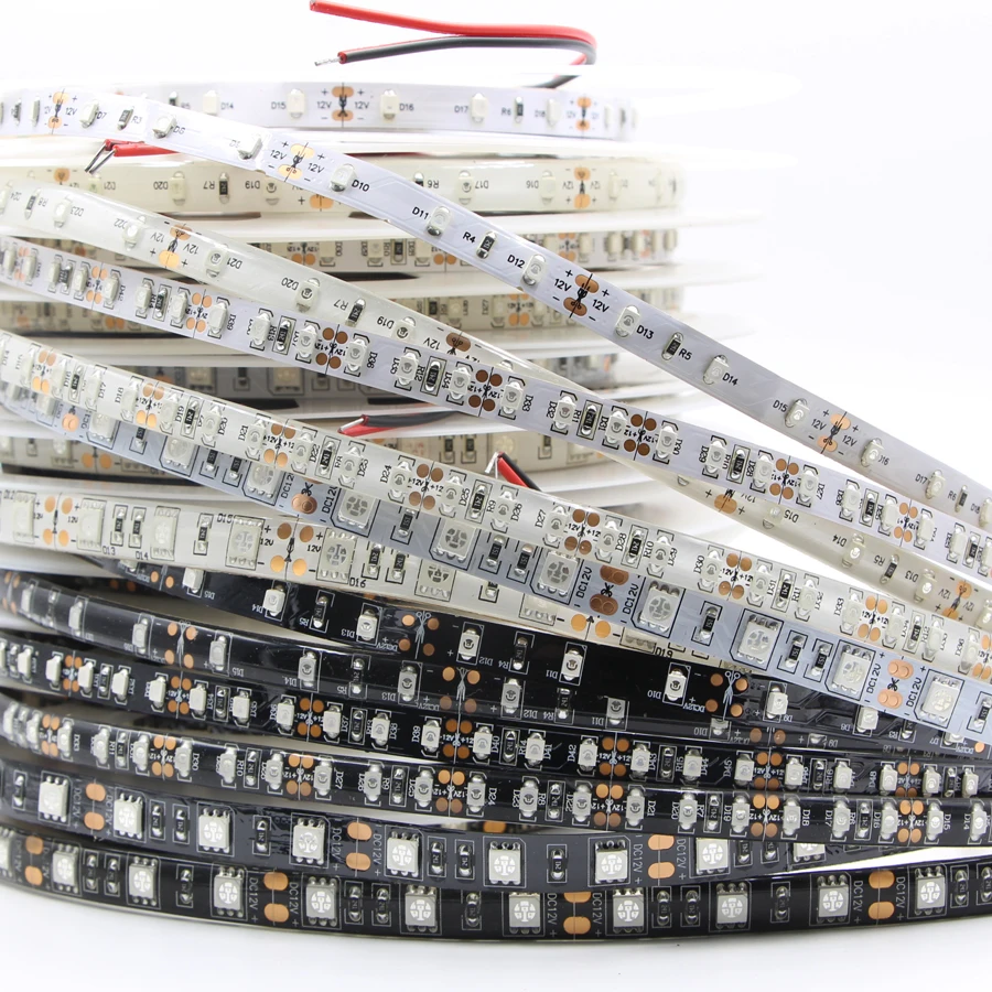 Ультрафиолетовый УФ светодиодный черный светильник 3528 5050 SMD 60 светодиодный/m 120