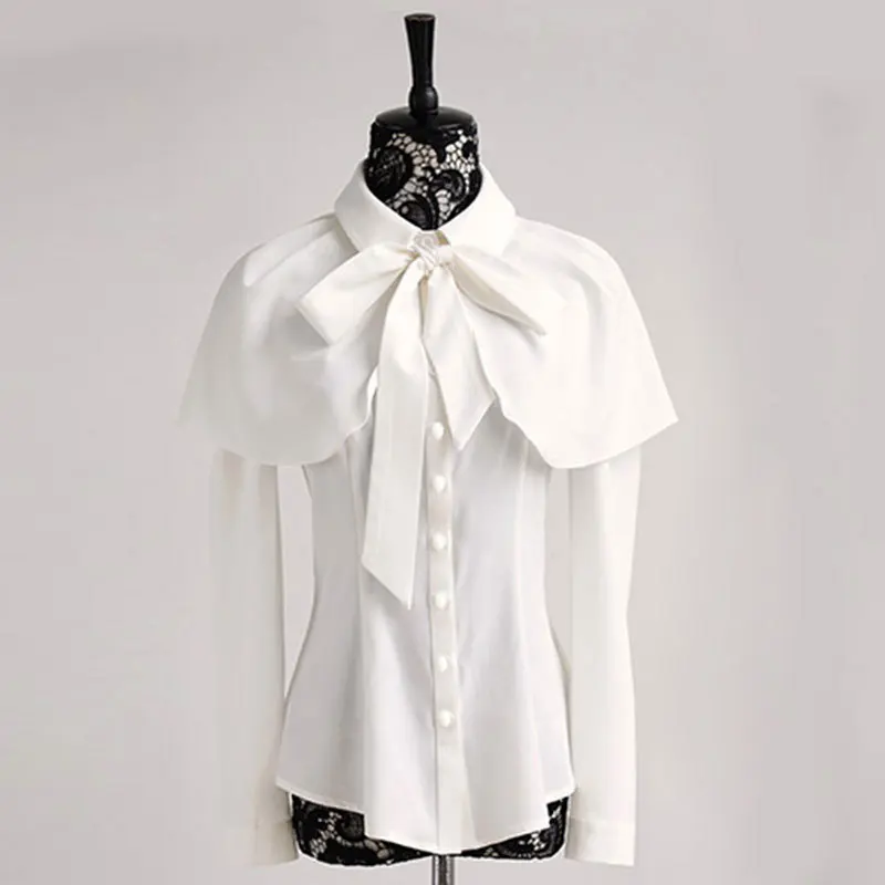 LXMSTH новинка весны 2019 Корейская офисная тонкая белая блузка Женская рабочая