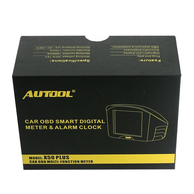 AUTOOL X50 Plus автомобильный OBD HUD Дисплей с мультифункциональным цифровым измерителем