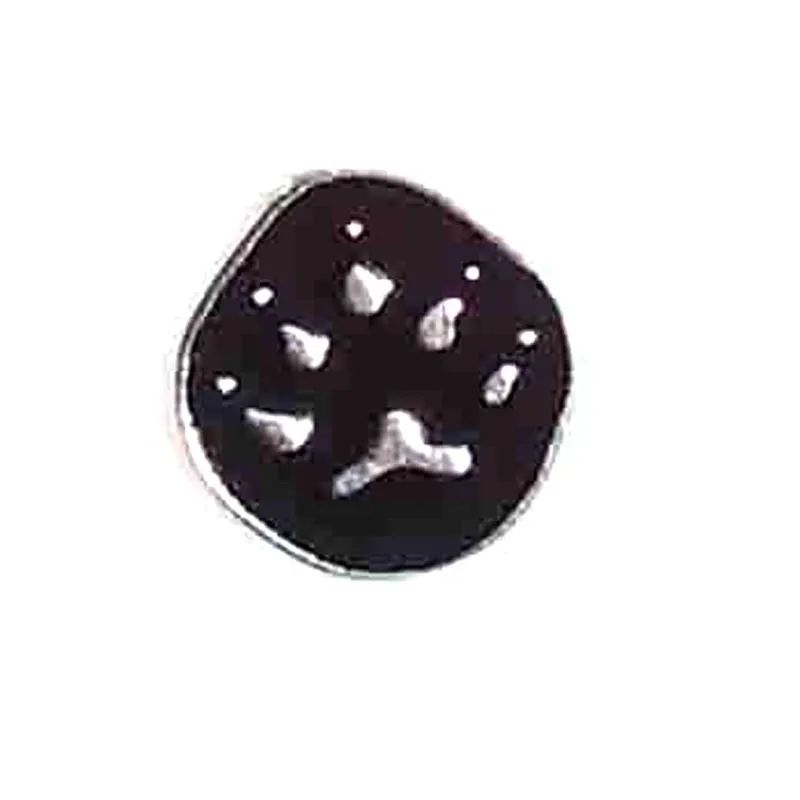 

New black enamel metal paw print charm flatback decoration button ornament accessories 30pcs lot