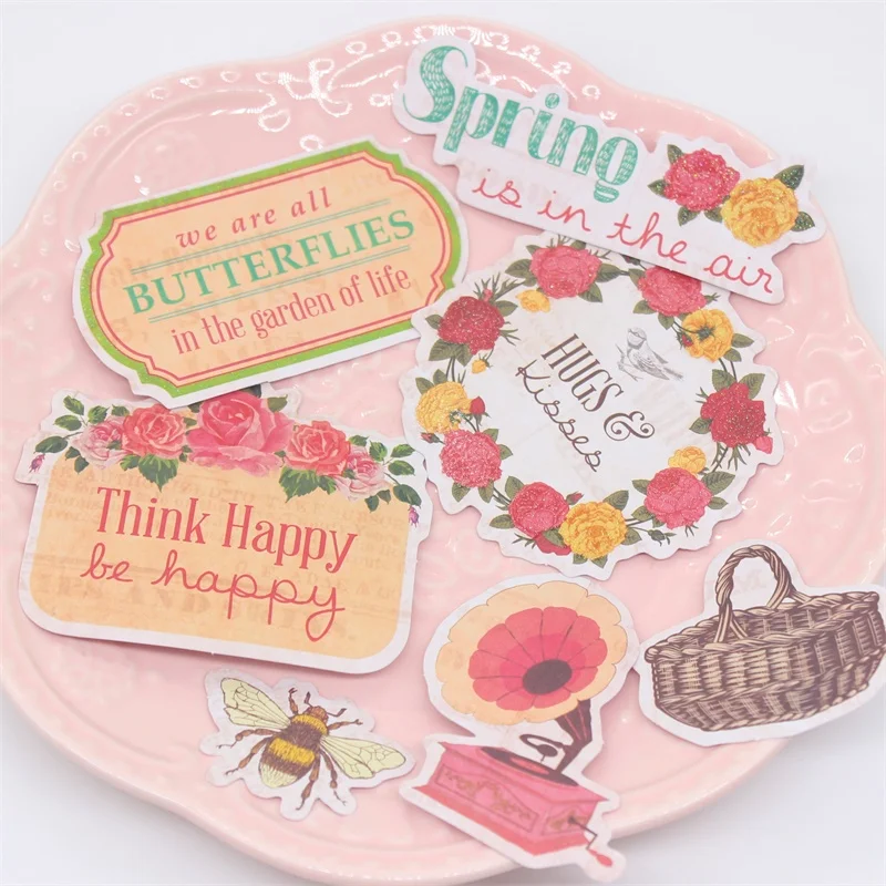 KSCRAFT 106 шт с любовью цветной картон высечки для Скрапбукинг Happy