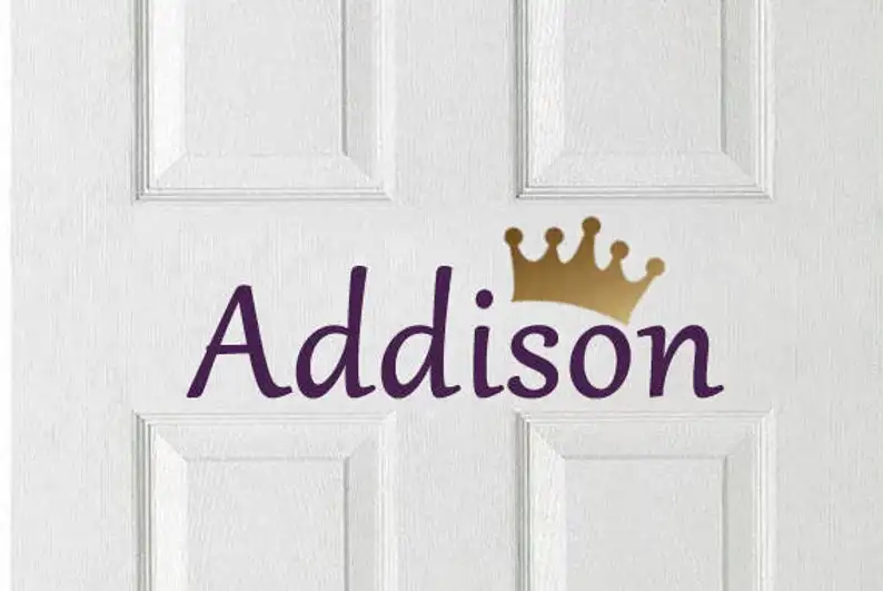 Персонализированная наклейка на дверь Детская Наклейка стену с именем девочки