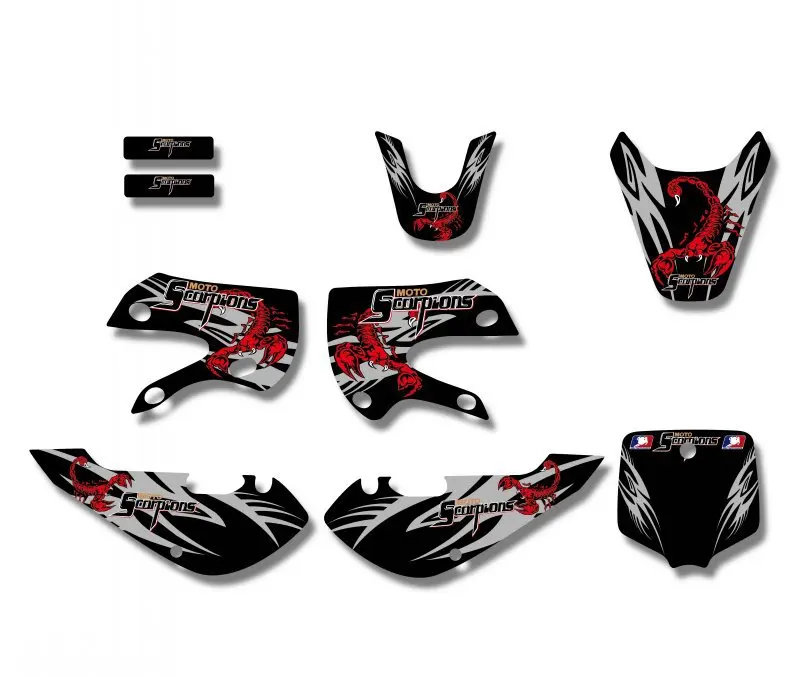 Скорпионы новый стиль КОМАНДА ГРАФИКА и фоны наклейки Наборы для KAWASAKI KLX 110 65