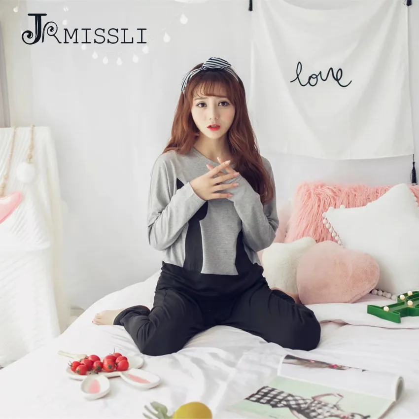 Женские пижамные комплекты с персонажами JRMISSLI хлопковые пижамы мультяшным