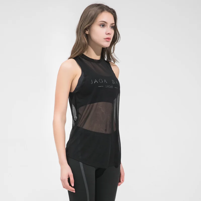 HIBUBBLE сексуальный без рукавов спортивный топ для спортзала женская спортивная