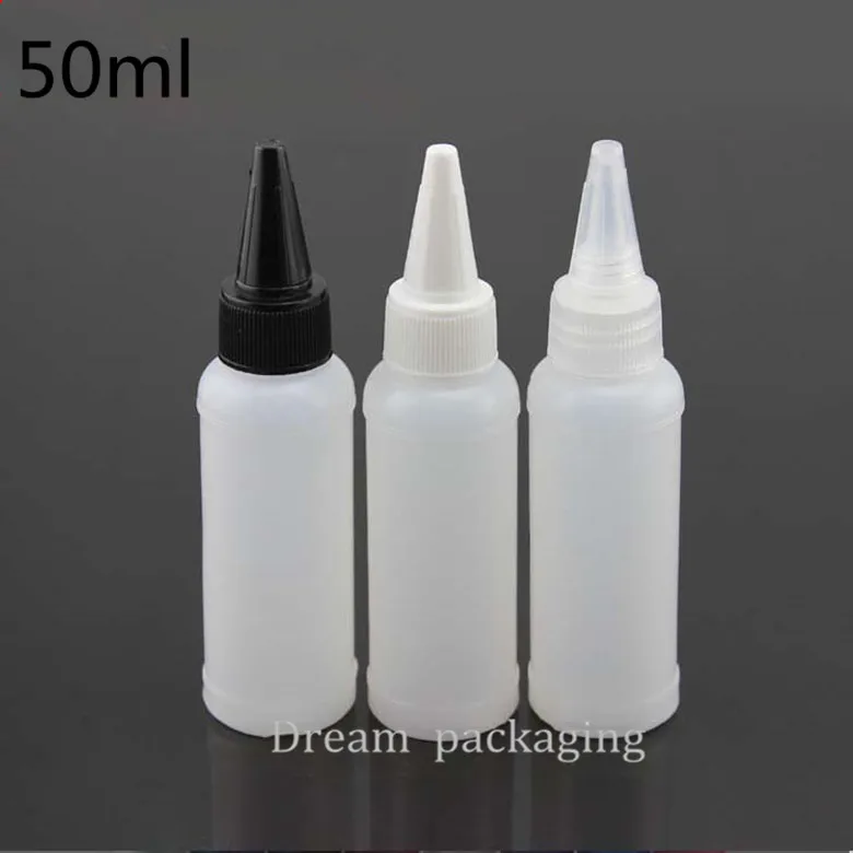 

50pcs x50ml seasoning solvent extrusion bottle dropper bottle Small sample bottles,Empty liquid container