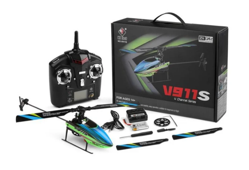 Электрический радиоуправляемый вертолет V977 Upgrade 2,4G 4CH 6G 6-Aixs Gyro Flybarless пульт дистанционного управления вертолет RTF с ЖК-пультом дистанционного управления